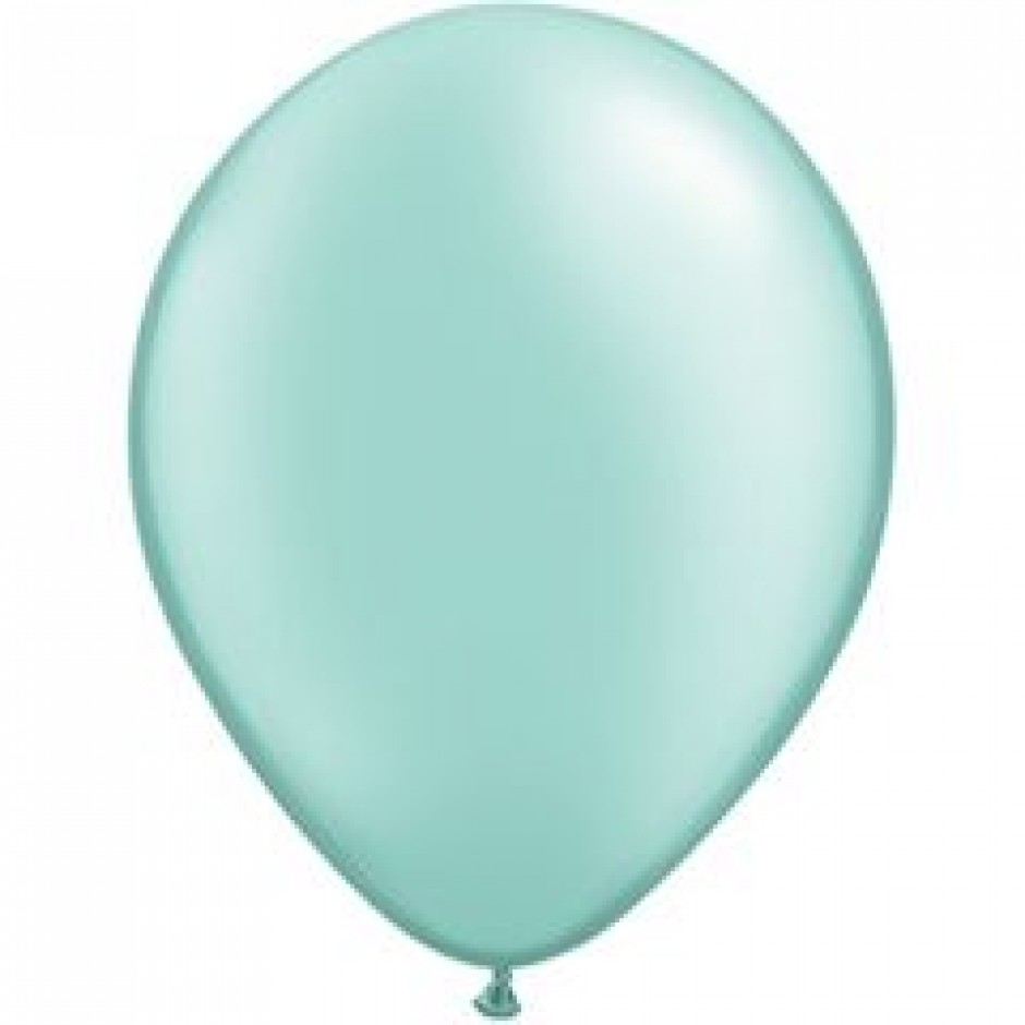 Mint Green 11" Round Pearl Mint Green Latex Balloon